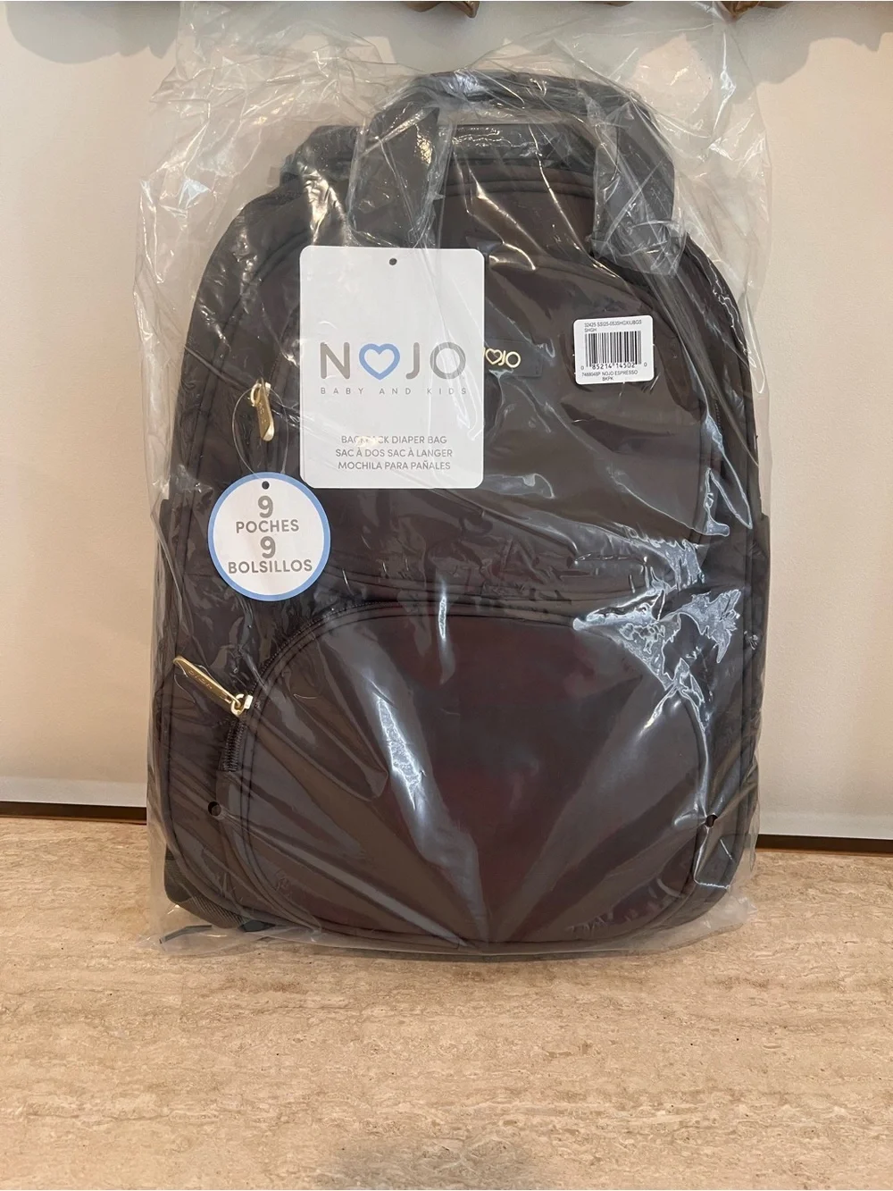 NoJo Expressive Coffee Diaper Backpack NEW